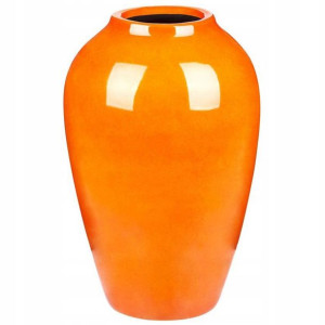 Wazon na kwiaty z terakoty 39 cm pomarańczowy TERR