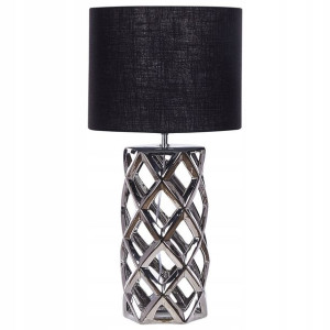 Lampa Stołowa Ceramiczna Srebrna Selja Lumarko!
