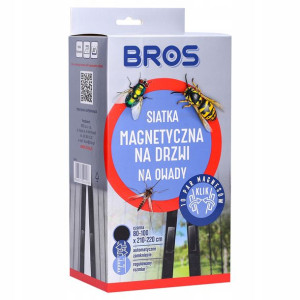 Bros Siatka Na Drzwi Magnetyczna 100x220 Czarna