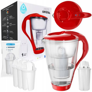 Dzbanek Dafi Szklany LED 2L + 3x FILTR WESSPER