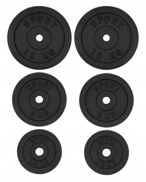 Obciążenie żeliwne 35KG ZESTAW talerzy krążek 30mm