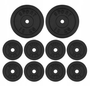 Obciążenie żeliwne 40KG ZESTAW talerzy krążek 30mm