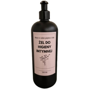 Butelka na szampon/żel czarny mat 500ml + etykieta