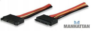 Kabel przedłużacz SATA 1,8″ – 30 cm MANHATTAN