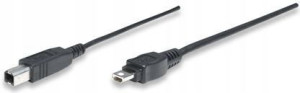 Kabel OTG USB 2.0 męski B na miniUSB męski 1.8m