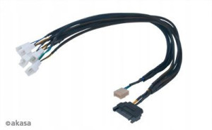 Adapter zasilania wentylatora 4-pin - 5x 4-pin PWM