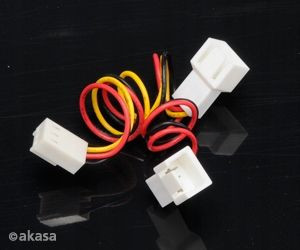 Adapter zasil wentylatora 3-pin do 3pin+2pin 15cm