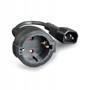 Adapter zasilania C14 na Schuko 0.15m Gembird