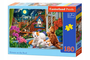 Puzzle 180 Castorland Kittens on the Roof CASTOR