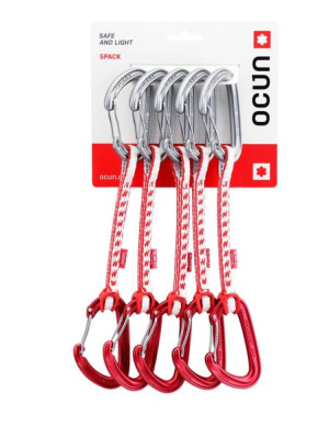 Ekspres wspinaczkowy Kestrel QD DYN 8, 15cm 5-pack - red Ocun