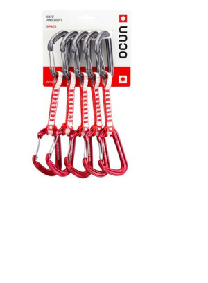 Ekspres wspinaczkowy Hawk QD wire DYN 11, 10 cm 5-pack - red Ocun