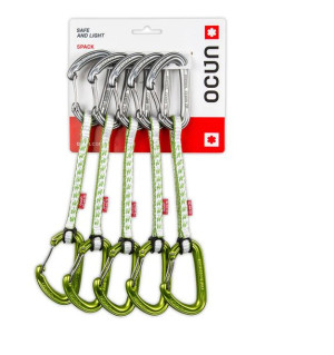 Ekspres wspinaczkowy Kestrel QD DYN 8, 15cm 5-pack - green Ocun