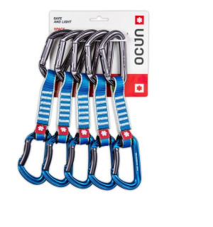 Ekspres wspinaczkowy Hawk QD Zoom PA 15/22 12 cm 5-pack - blue Ocun