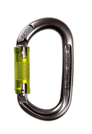 Karabinek zatrzaśnik karabińczyk Ocun OSPREY TWIST anthracite/green