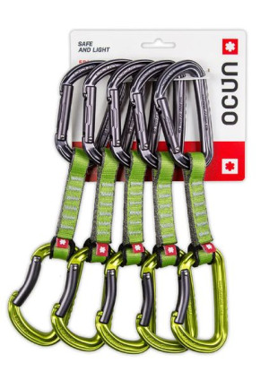Zestaw ekspresów wspinaczkowych Ocun FALCON QD PAD 16 10cm green