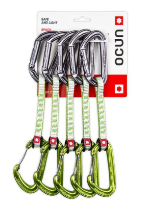 Zestaw ekspresów wspinaczkowych Ocun HAWK QD COMBI DYN 11 green