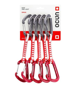 Zestaw ekspresów wspinaczkowych Ocun HAWK QD WIRE DYN 11 10cm red