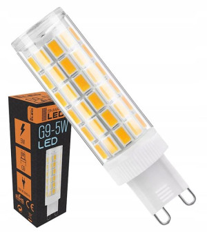Żarówka G9 LED 5W 450lm BARWA BIAŁA CIEPŁA