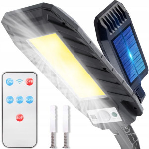 Lampa Led Solarna Z Czujnikiem Ogrodowa + Pilot