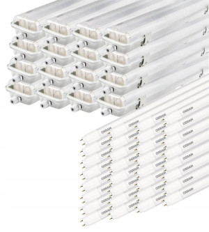 16x Oprawa Hermetyczna 60cm + Świetlówki LED OSRAM