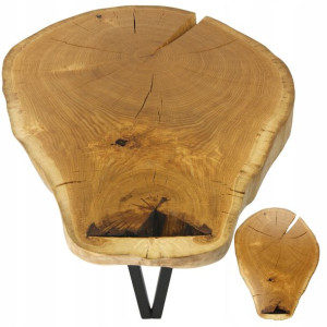 Stolik kawowy loft drewniany industrialny DĄB