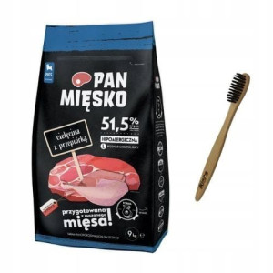 Pan Mięsko Cielęcina 9kg + Gratis szczoteczka psa