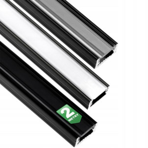 Profil Aluminiowy do Taśm LED NATYNKOWY CZARNY 2m