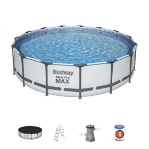 Basen stelażowy Steel Pro MAX 457x107 15FT BESTWAY 5w1 + Pompa + Drabinka