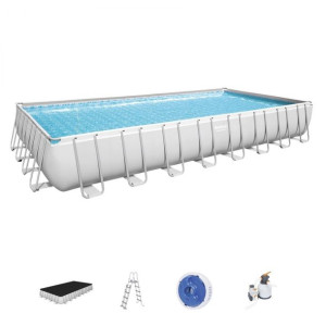 Basen stelażowy Power Steel 956x488x132 31x16FT BESTWAY 6w1 + Pompa piaskow