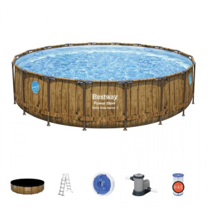 Basen stelażowy Power Steel Swim Vista Series 549x122 Okrągły 18FT BESTWAY