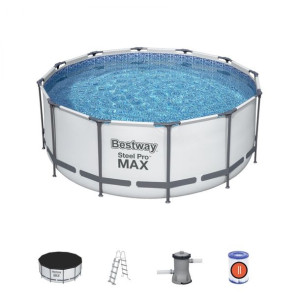 Basen stelażowy Steel Pro MAX 366x122 12FT BESTWAY 5w1 + Drabinka + Pokrywa