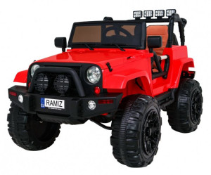Auto na akumulator All Terrain dla dzieci Czerwony Terenówka typu jeep