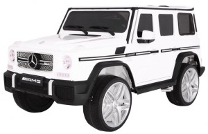 Auto na akumulator Mercedes AMG G65 dla dzieci Biały + Lakierowany