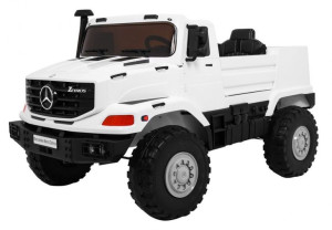 Auto na akumulator Mercedes-Benz Zetros dla dzieci Biały + 2-osobowy