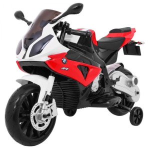 Motor na akumulator BMW S1000 RR dla dzieci Czerwony + Kółeczka pomocnicze