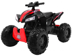 Quad na akumulator Sport Run dla dzieci Czarny + Napęd 4x4 + LED +Radio MP3
