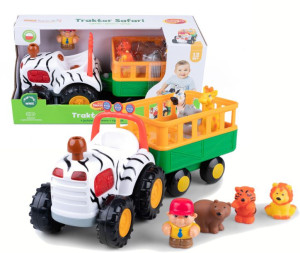 Zabawka edukacyjna TRAKTOR SAFARI Zwierzątka Gra i Śpiewa PL DUMEL