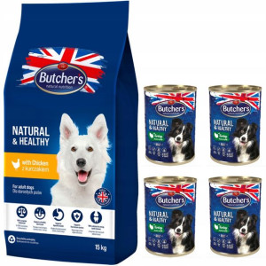 BUTCHER'S z kurczakiem karma dla psa 15kg + GRATIS