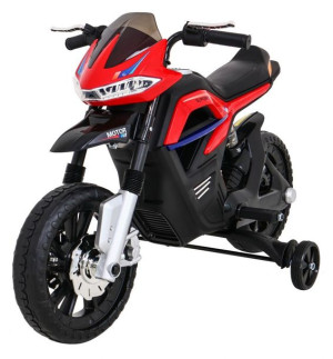 Motor Night Rider na akumulator dla dzieci Czerwony + Kółka pomocnicze