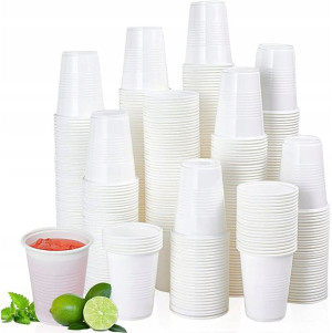 Kubek Plastikowy Jednorazowy Biały 200 Ml 100 Szt