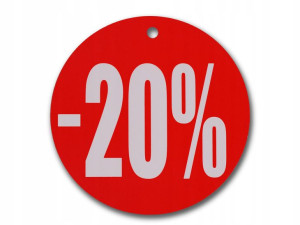 Etykieta Okrągła Kółko Fi 24cm -20% Tablica Cena