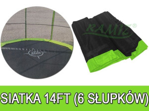 Siatka ochronna SkyRamiz Zielony do trampoliny ogrodowej 427cm/14FT 6tuneli