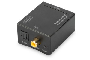 Konwerter sygnału Audio 1x Coax/Toslink do 2x RCA