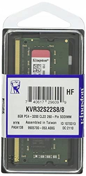 Sodimm Pc-3200 Ddr4 8gb Cl22 Kvr32s22s8/8 Kingston