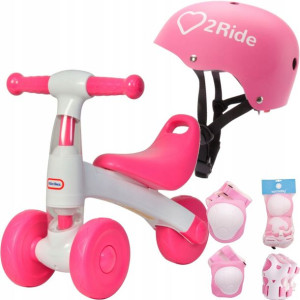 Rowerek biegowy Little Tikes kask ochraniacze
