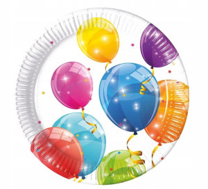 Talerzyki papierowe Ballons 20cm 8szt. Godan