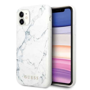 Guess GUHCN61PCUMAWH iPhone 11 6,1" / Xr biały/white Marble