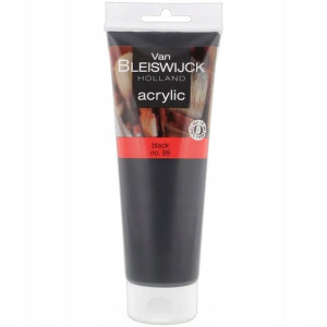 Farba akrylowa 250 ml Tubka CZARNY CZERŃ 99