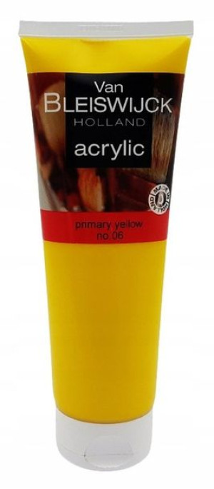 Farba akrylowa 250 ml Tubka ŻÓŁTY ŻÓŁĆ PODSTAW. 06