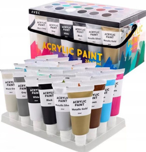 Farby Akrylowe 24x22ml Zestaw Farba Akrylowa Akryl